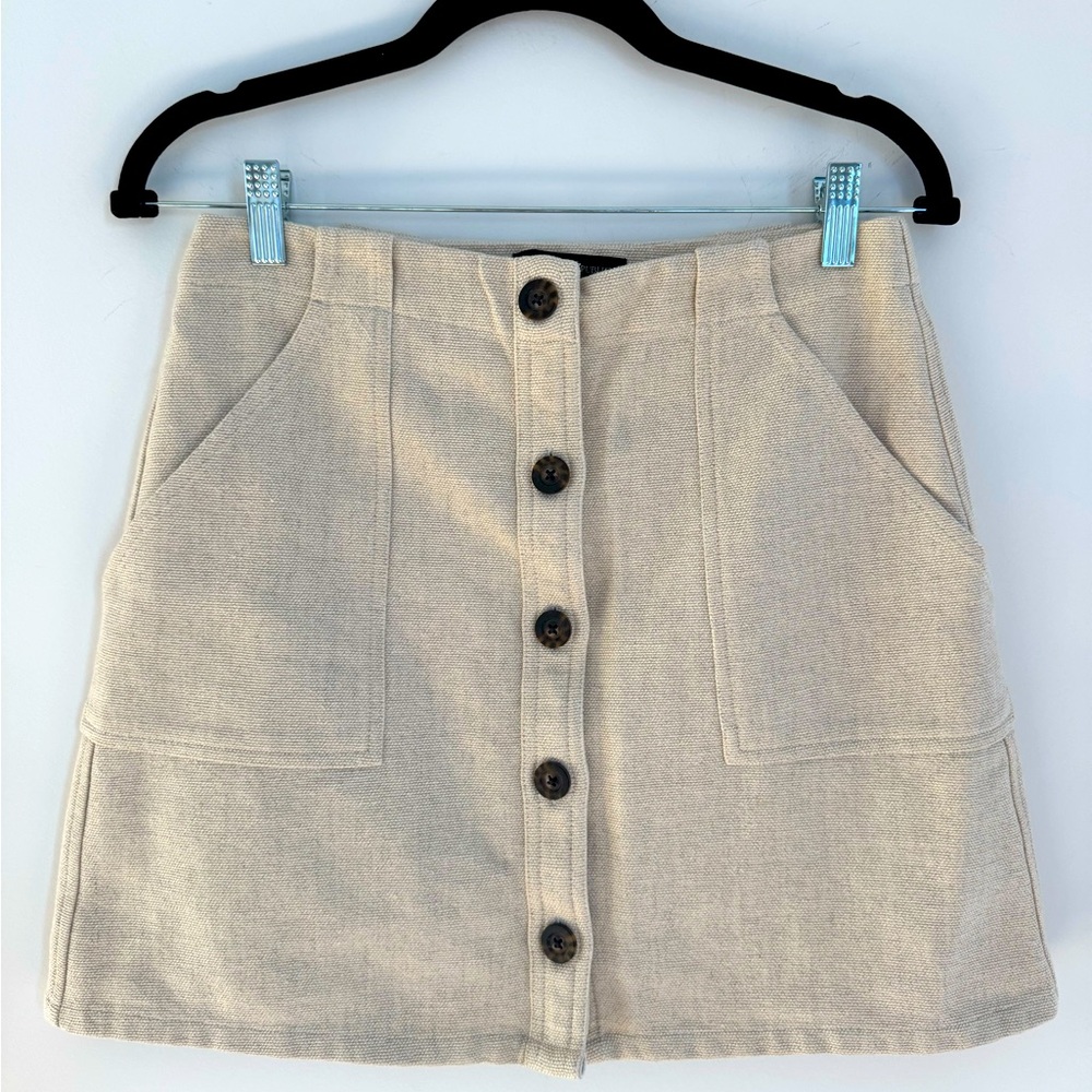 BANANA REPUBLIC Women’s Button Down Linen Skirt // Size 4